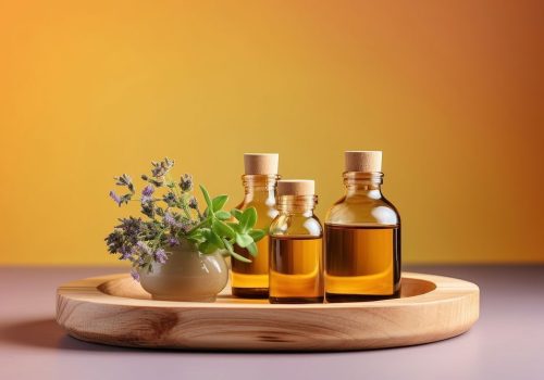 Bottle perfume wood ingredient. AI generated Image by rawpixel.